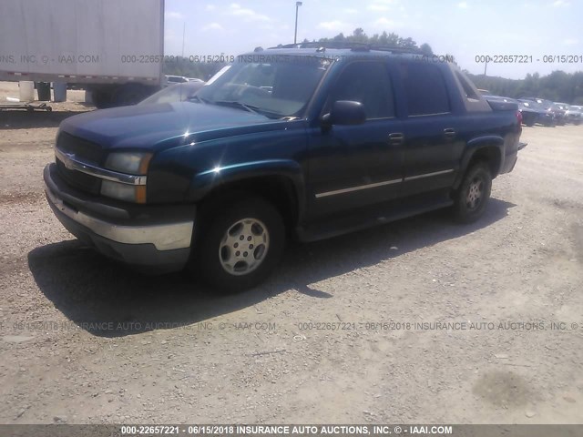 3GNEC12Z15G117868 - 2005 CHEVROLET AVALANCHE C1500 BLUE photo 2