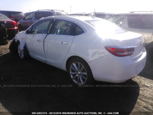 1G4PR5SK5E4167871 - 2014 BUICK VERANO CONVENIENCE WHITE photo 3