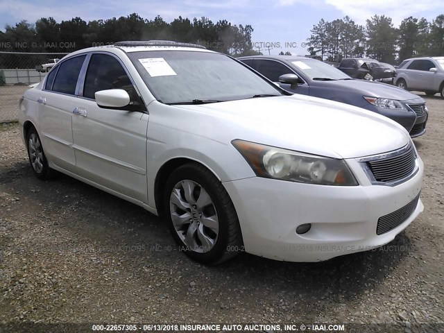 1HGCP36808A020814 - 2008 HONDA ACCORD EXL WHITE photo 1