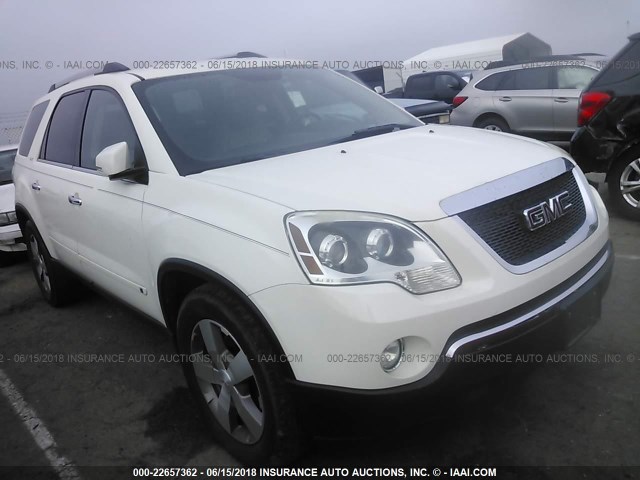 1GKLVMED5AJ181582 - 2010 GMC ACADIA SLT-1 WHITE photo 1