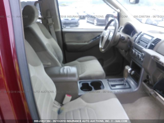 5N1AR18U57C607118 - 2007 NISSAN PATHFINDER LE/SE/XE BURGUNDY photo 5