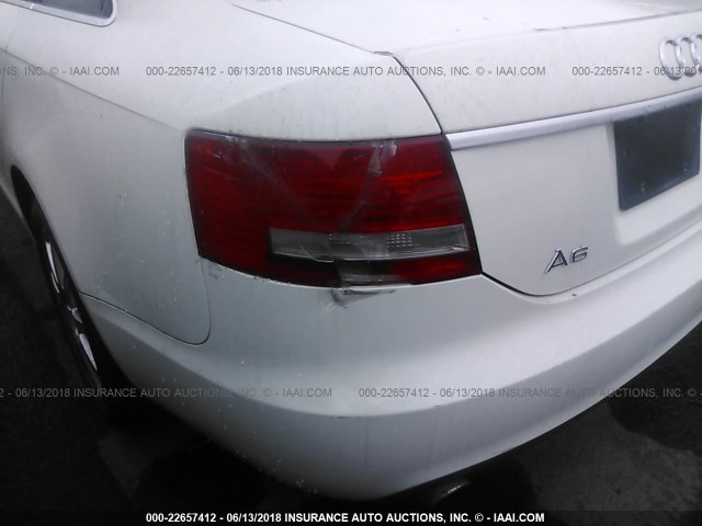 WAUDG74F15N105562 - 2005 AUDI A6 3.2 QUATTRO WHITE photo 6