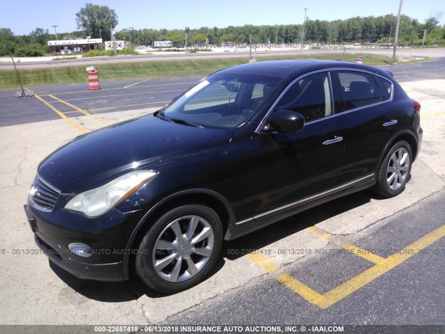 JNKAJ09F68M350339 - 2008 INFINITI EX35 JOURNEY BLACK photo 2