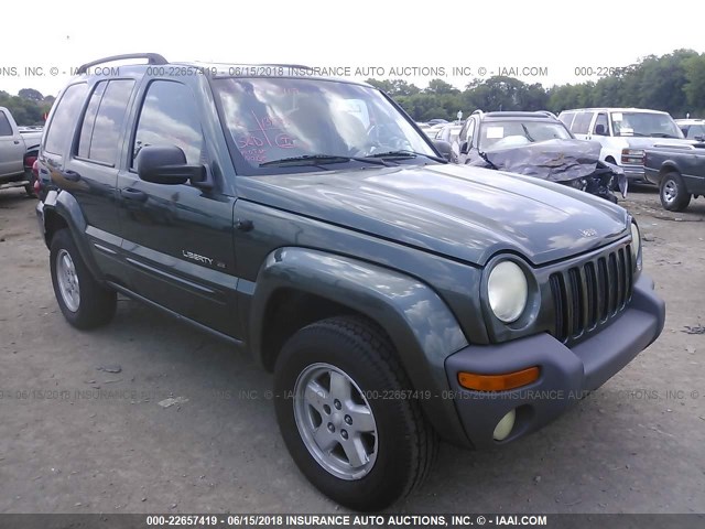 1J4GL58K22W104296 - 2002 JEEP LIBERTY LIMITED GREEN photo 1