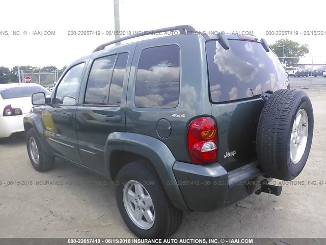 1J4GL58K22W104296 - 2002 JEEP LIBERTY LIMITED GREEN photo 3