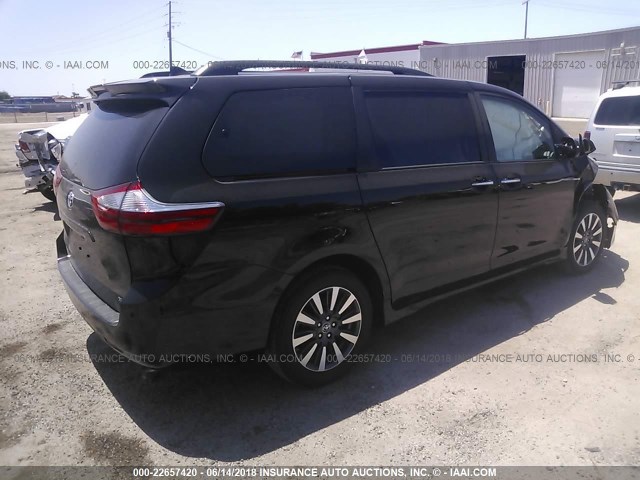 5TDDZ3DC0JS191575 - 2018 TOYOTA SIENNA XLE/LIMITED BLACK photo 4