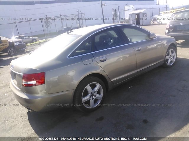 WAUDG74FX6N034198 - 2006 AUDI A6 3.2 QUATTRO TAN photo 4