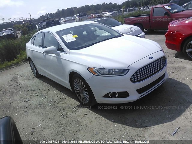 3FA6P0K92ER321813 - 2014 FORD FUSION TITANIUM WHITE photo 1