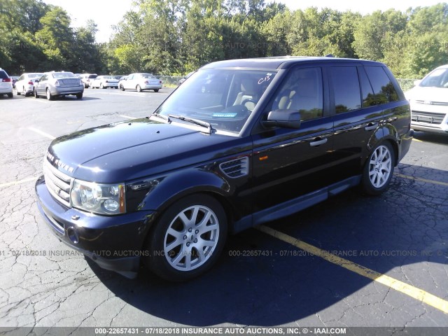 SALSF25407A992037 - 2007 LAND ROVER RANGE ROVER SPORT  BLUE photo 2