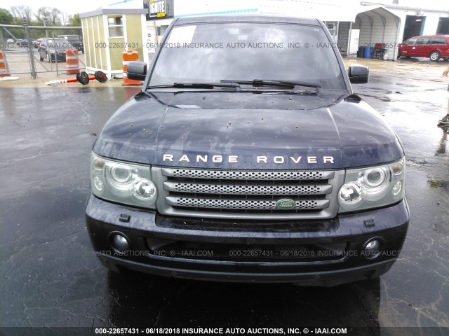 SALSF25407A992037 - 2007 LAND ROVER RANGE ROVER SPORT  BLUE photo 6