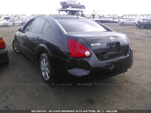 1N4BA41EX6C844566 - 2006 NISSAN MAXIMA SE/SL BLACK photo 3