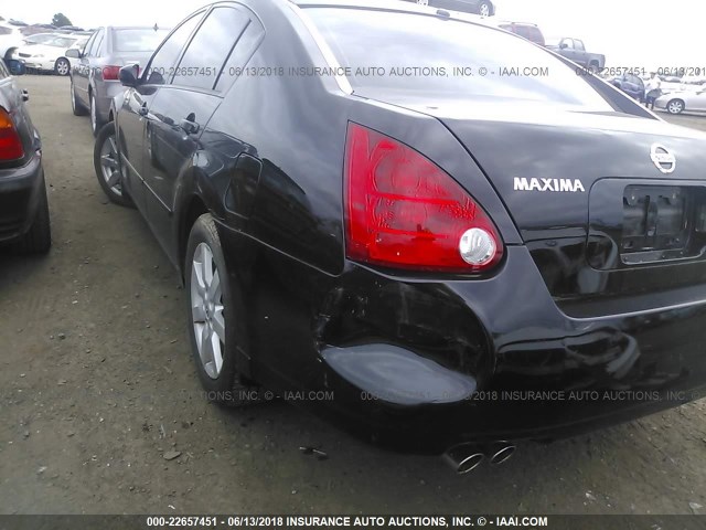 1N4BA41EX6C844566 - 2006 NISSAN MAXIMA SE/SL BLACK photo 6