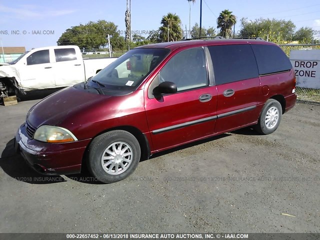 2FMZA51472BB65317 - 2002 FORD WINDSTAR LX RED photo 2