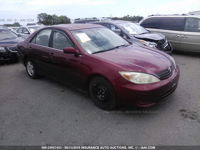 4T1BF32K82U010953 - 2002 TOYOTA CAMRY LE/XLE/SE ბურგუნდია ფოტო 1