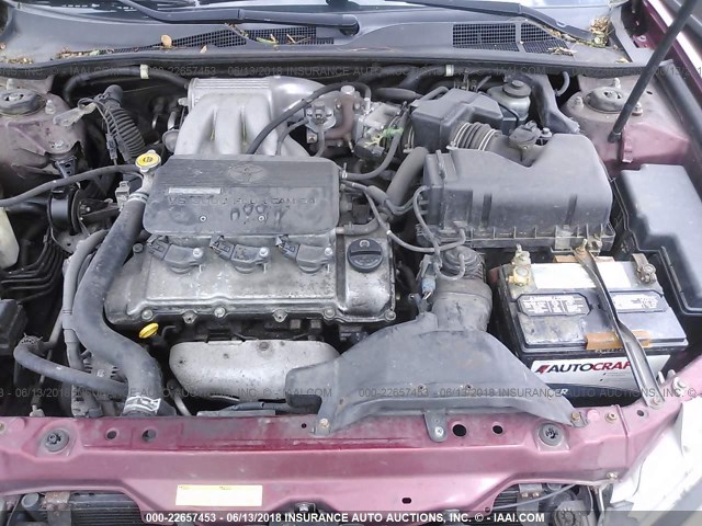 4T1BF32K82U010953 - 2002 TOYOTA CAMRY LE/XLE/SE ბურგუნდია ფოტო 10