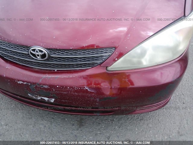 4T1BF32K82U010953 - 2002 TOYOTA CAMRY LE/XLE/SE ბურგუნდია ფოტო 6