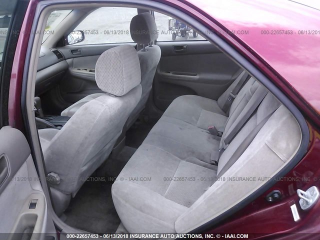 4T1BF32K82U010953 - 2002 TOYOTA CAMRY LE/XLE/SE ბურგუნდია ფოტო 8