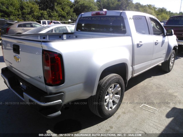 1GCGSCEN9J1102276 - 2018 CHEVROLET COLORADO LT SILVER photo 4