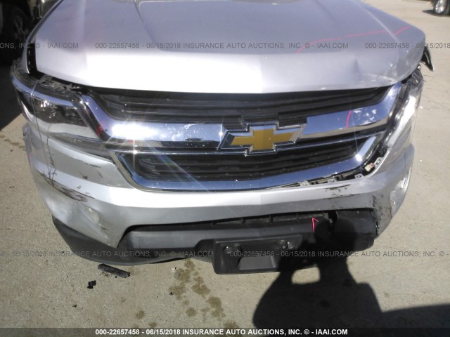 1GCGSCEN9J1102276 - 2018 CHEVROLET COLORADO LT SILVER photo 6