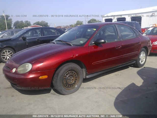 1FALP52UXVA211252 - 1997 FORD TAURUS GL RED photo 2