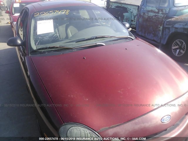 1FALP52UXVA211252 - 1997 FORD TAURUS GL RED photo 6