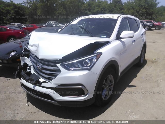 5XYZT3LB1JG534343 - 2018 HYUNDAI SANTA FE SPORT  WHITE photo 2