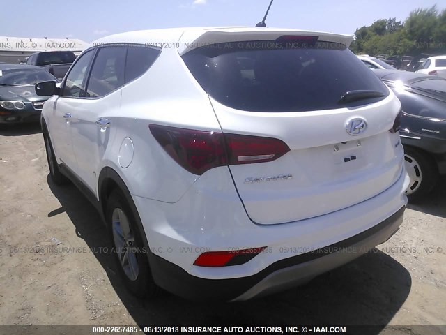 5XYZT3LB1JG534343 - 2018 HYUNDAI SANTA FE SPORT  WHITE photo 3