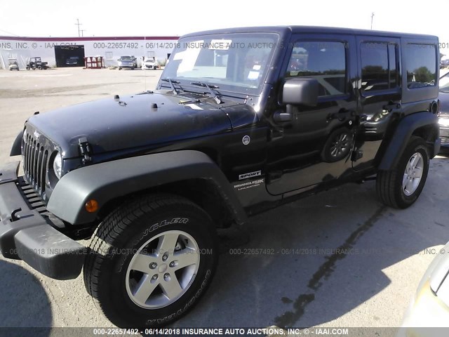 1C4HJWDG0JL927851 - 2018 JEEP WRANGLER UNLIMITE SPORT BLACK photo 2