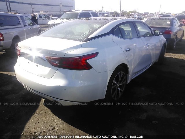 1N4AA6AP2HC435988 - 2017 NISSAN MAXIMA 3.5S/SV/SL/SR/PLAT WHITE photo 4