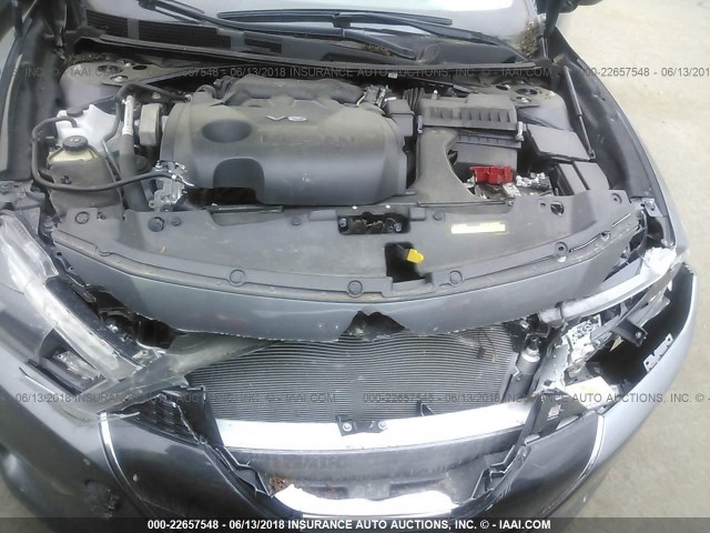 1N4AA6AP5HC441901 - 2017 NISSAN MAXIMA 3.5S/SV/SL/SR/PLAT GRAY photo 10