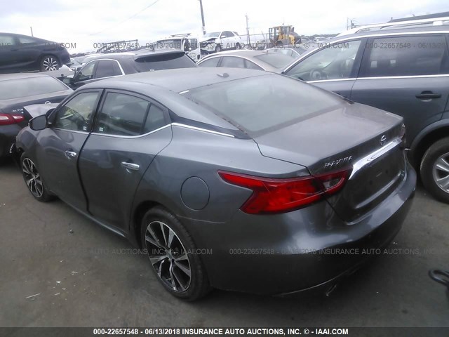1N4AA6AP5HC441901 - 2017 NISSAN MAXIMA 3.5S/SV/SL/SR/PLAT GRAY photo 3