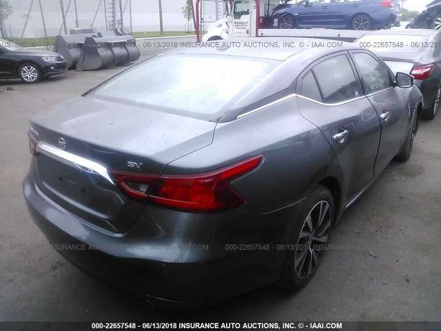 1N4AA6AP5HC441901 - 2017 NISSAN MAXIMA 3.5S/SV/SL/SR/PLAT GRAY photo 4