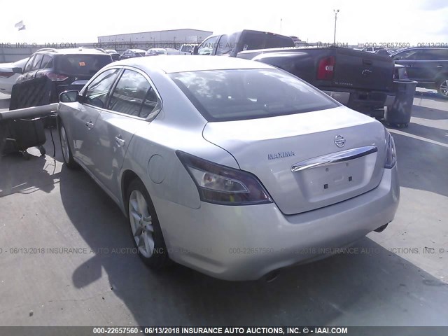 1N4AA5APXDC835382 - 2013 NISSAN MAXIMA S/SV SILVER photo 3