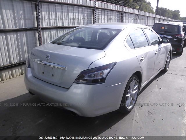 1N4AA5APXDC835382 - 2013 NISSAN MAXIMA S/SV SILVER photo 4