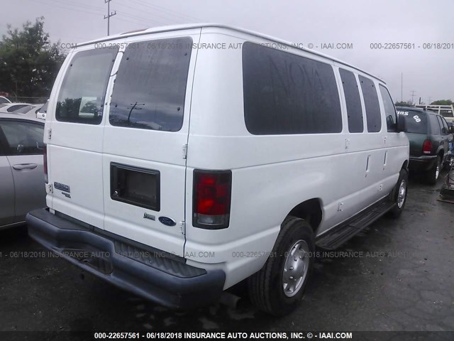 1FBNE3BL3ADA86256 - 2010 FORD ECONOLINE E350 SUPER DUTY WAGON WHITE photo 4