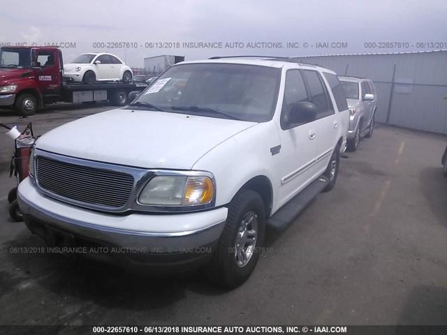 1FMRU15L51LA78340 - 2001 FORD EXPEDITION XLT თეთრი ფოტო 2