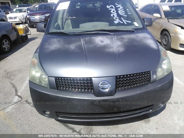 5N1BV28U74N302015 - 2004 NISSAN QUEST S/SE/SL GRAY photo 6