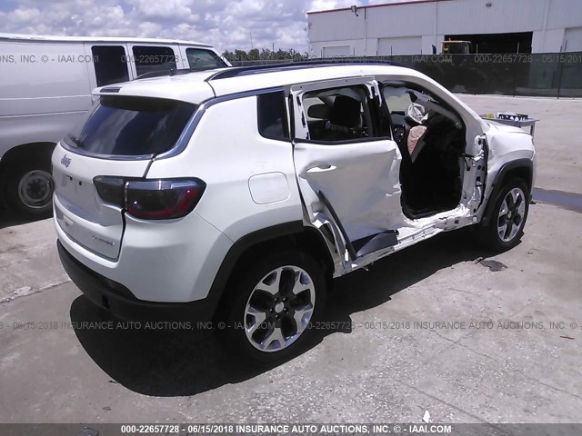 3C4NJCCBXJT358471 - 2018 JEEP COMPASS LIMITED WHITE photo 4