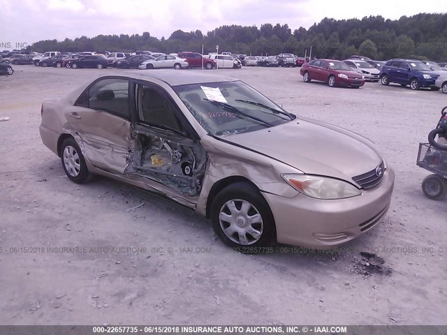 4T1BE32K22U009543 - 2002 TOYOTA CAMRY LE/XLE/SE 金色 照片 1