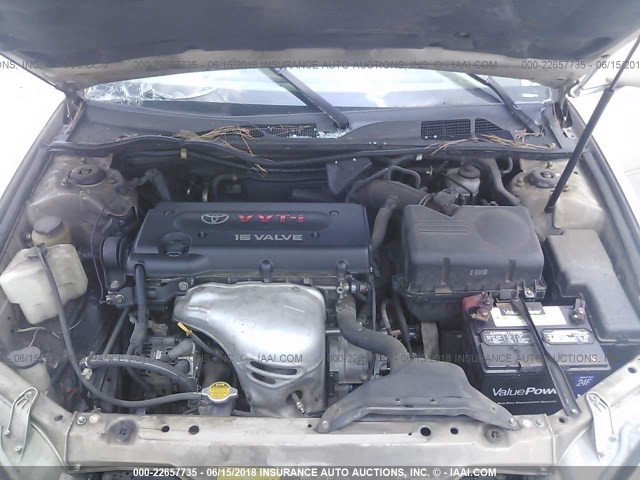 4T1BE32K22U009543 - 2002 TOYOTA CAMRY LE/XLE/SE 金色 照片 10