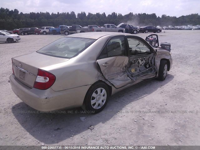 4T1BE32K22U009543 - 2002 TOYOTA CAMRY LE/XLE/SE 金色 照片 4