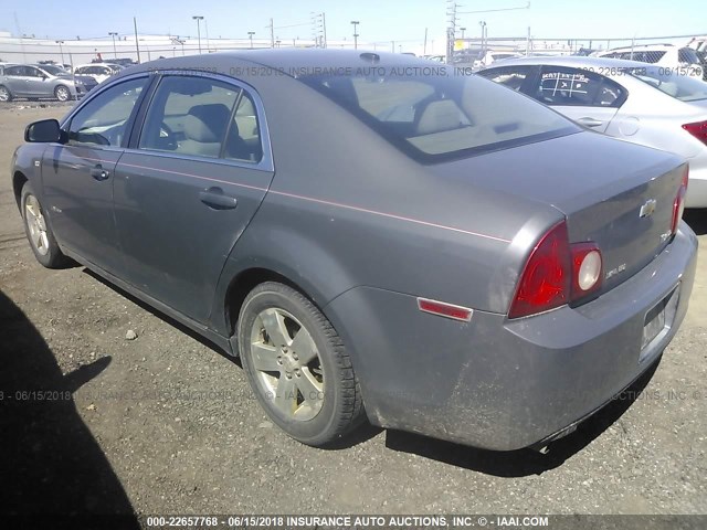 1G1ZF57508F116739 - 2008 CHEVROLET MALIBU HYBRID GRAY photo 3