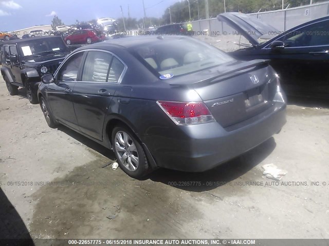 1HGCP26808A004140 - 2008 HONDA ACCORD EXL GRAY photo 3