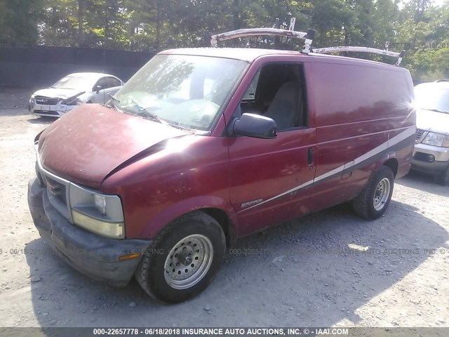 1GTDM19W5VB516403 - 1997 GMC SAFARI XT RED photo 2