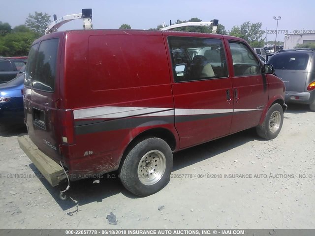 1GTDM19W5VB516403 - 1997 GMC SAFARI XT RED photo 4