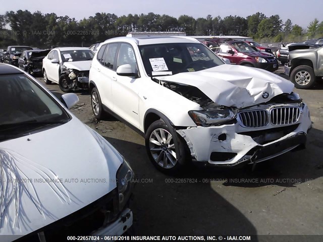 5UXWX9C56F0D47683 - 2015 BMW X3 XDRIVE28I WHITE photo 1