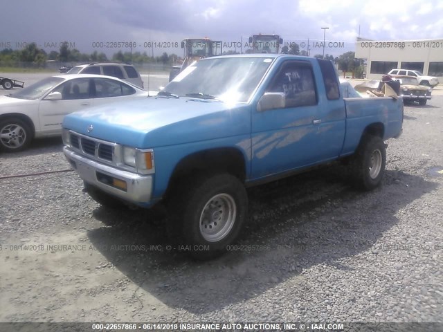 1N6HD16Y1SC325152 - 1995 NISSAN TRUCK KING CAB SE/KING CAB XE BLUE photo 2