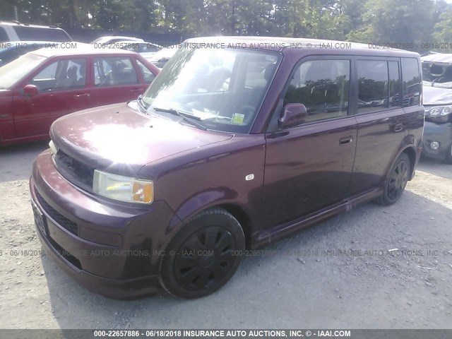 JTLKT324164055435 - 2006 TOYOTA SCION XB Марун фото 2