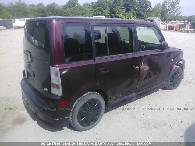 JTLKT324164055435 - 2006 TOYOTA SCION XB Марун фото 4