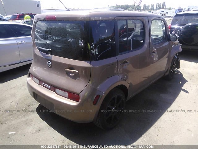 JN8AZ2KRXBT208863 - 2011 NISSAN CUBE S/SL/KROM BROWN photo 4